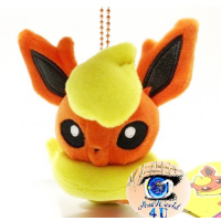 Officiële Pokemon center Flareon knuffel pokedoll Mocchiri mascot +/- 11cm 